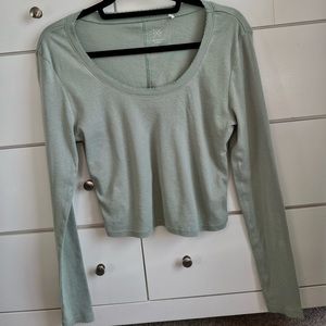 Pacsun basic long sleeve tee in a greenish color in a size L